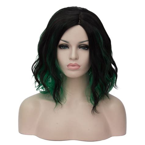 Beron 14 Women Girls Short Curly Bob Wavy Wig Body Wave Halloween Cosplay Daily