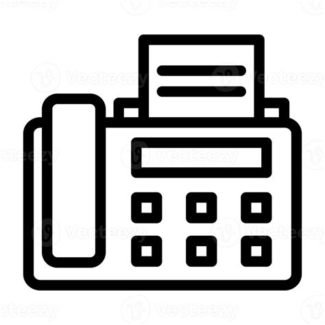 Fax Line Icon 18887858 Png