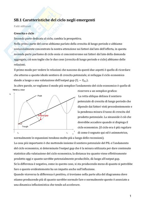 Economia Dei Mercati Emergenti Secondo Parziale Prof Marco Angelo