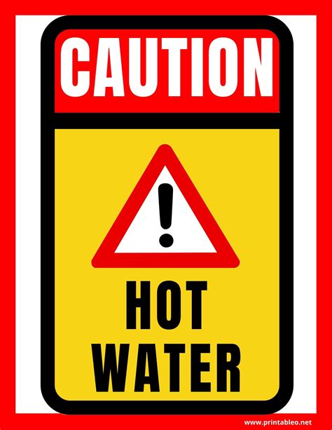 32+ Printable Hot Water Sign Templates - Printableo.Com