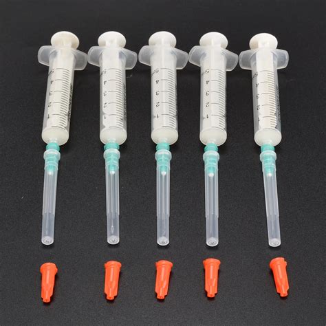 Mayitr 5 Set 5ml Measuring Syringe Plastic Syringe Disposable Plastic ...