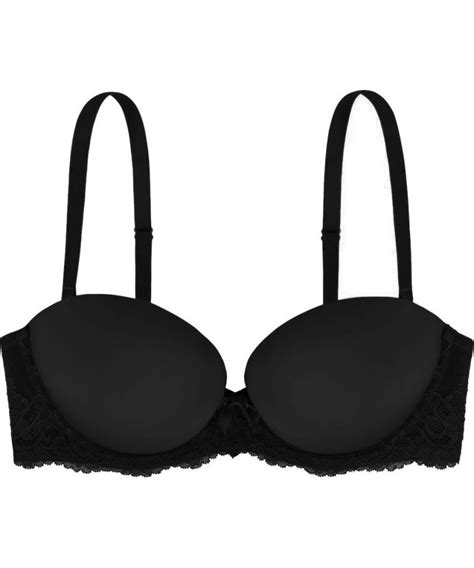 Σουτιέν Super Push up Dorina Στράπλες Μαύρο με ενίσχυση Τέλειο Κράτημα lingerie shop gr