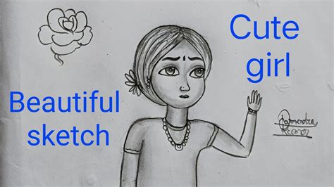 Cute Girl Ka Sketch Cartoon Drawing Pencil Sketch For Beginner Easy