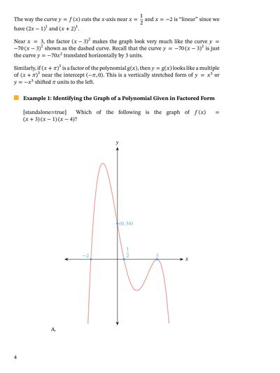 Lesson Graphs Of Polynomial Functions Nagwa