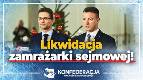 Konfederacja prezentuje poprawkę o likwidacji zamrażarki sejmowej