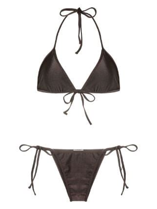 Andrea Bogosian Eclelia Triangle Shape Bikini Brown FARFETCH AO