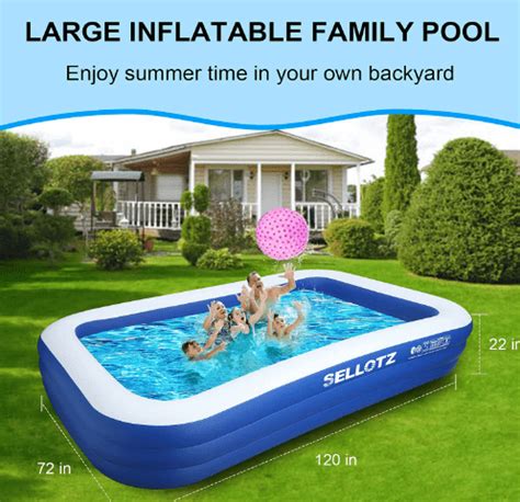 Inflatable Pool for Kids and Adults 305cm x 183cm x 51cm - Amerchant.com.au