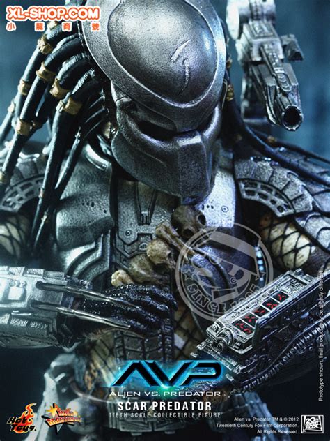Hot Toys MMS 190 Alien Vs Predator 1 6th Scale Scar Predator Collectible Figure