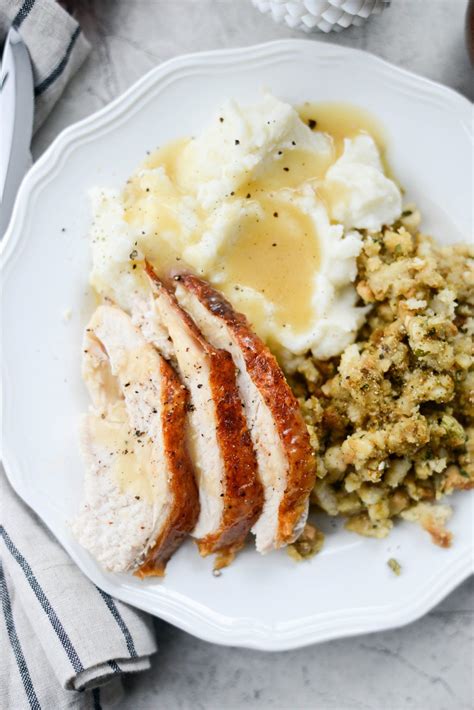 Butter Roasted Whole Turkey Breast With Gravy Simply Scratch