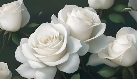 Premium AI Image | Beautiful white roses in natural background