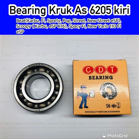 Bearing Bering Laher Laker Krug Ker Krek Kruk As Transmisi Kiri Vario