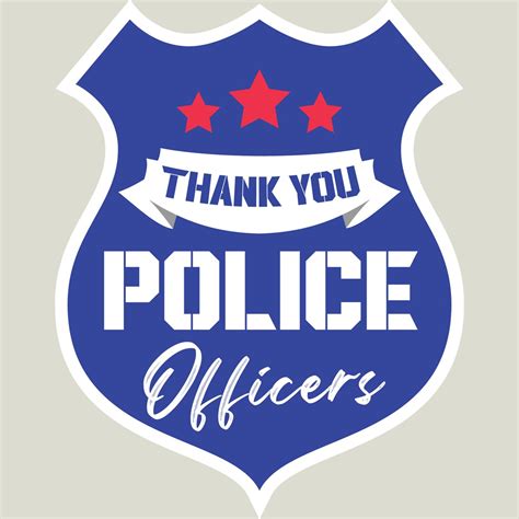 Thank You Police Officers Cutout Yard Sign Quick Turnaround Etsy