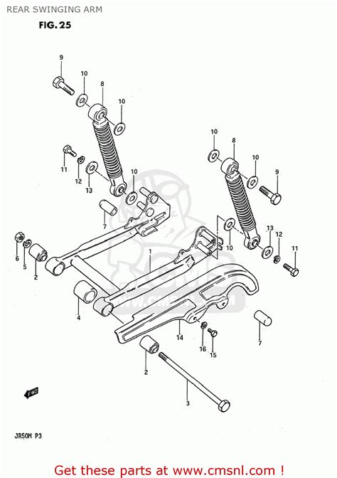 Suzuki JR50 1991 M USA E03 REAR SWINGING ARM Buy Original REAR