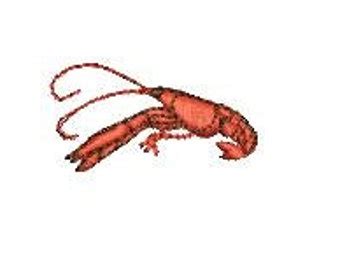 Crawfish Machine Embroidery Applique Design