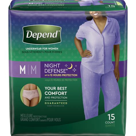 Depend Underwear, for Women, Night Defense, M | Buehler's