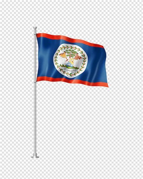 Premium PSD Belize Flag Isolated On White