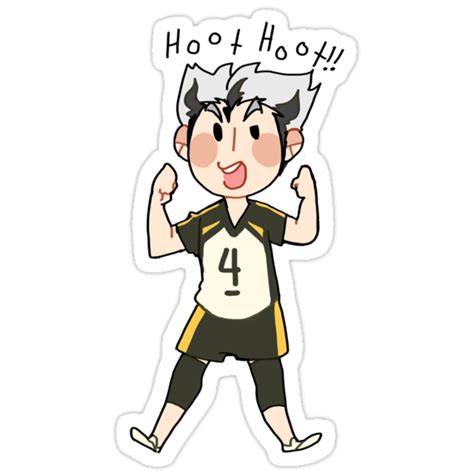 Haikyuu Bokuto Stickers By Wanidere Redbubble