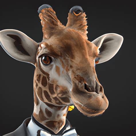 Giraffe Wearing A Bowtie K Creative Fabrica