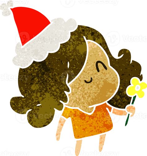 Mano Dibujado Navidad Retro Dibujos Animados De Kawaii Niña 45257522 Png