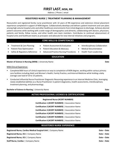 Registered Nurse Acute Care Resume Template Premium Resume Samples