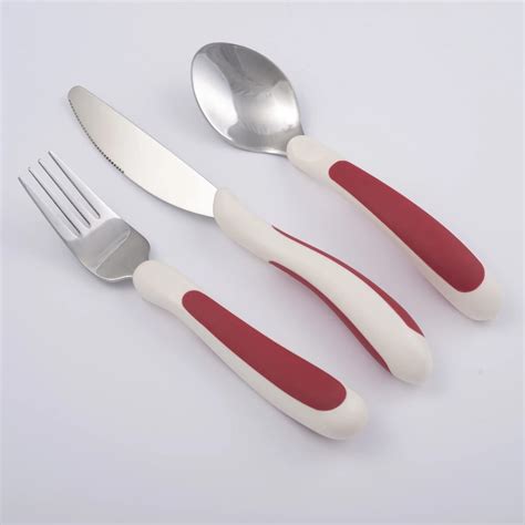 Kura Care Adult Profiled Cutlery Set White Black From Essential Aids