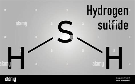 Hydrogen Sulfide H2s Molecule Skeletal Formula Vector Image Stock Vector Image And Art Alamy