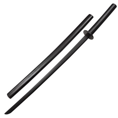 Black Wooden Training Bokken Katana With Scabbard Knives And Swords