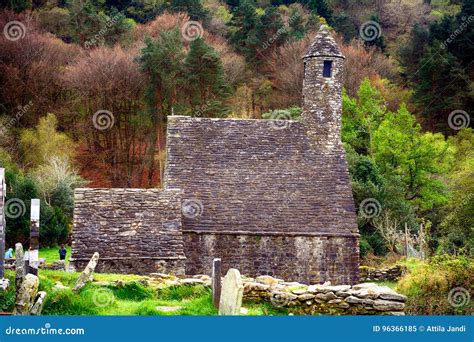 Catholic Monastery Ruins, Glendalough, Ireland Editorial Image - Image ...