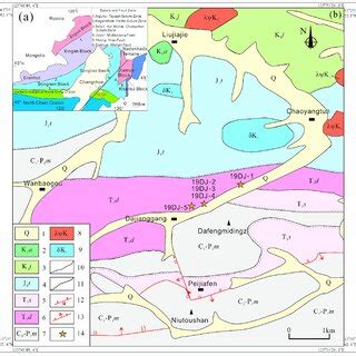 A Geological Sketch Map Modified After B Sampling Location