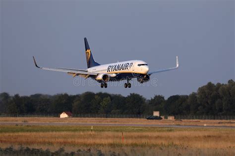 Ryanair Plane Landing On Schiphol Airport Ams Editorial Photography