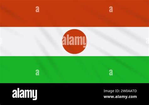 Niger Flag Waving Cloth Background Loop Stock Video Footage Alamy