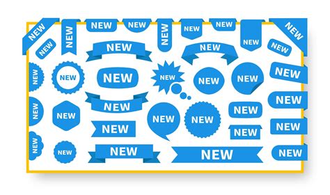 New Stickers And Labels Set 1213224 Vector Art At Vecteezy