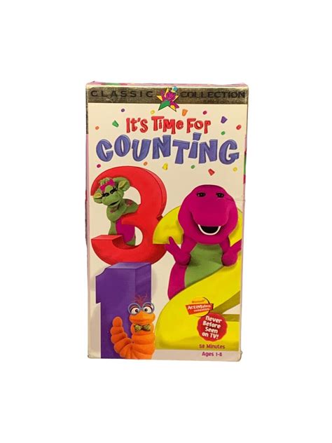 Barney Its Time For Counting Vhs 1997 White Tape 45986020222 Ebay