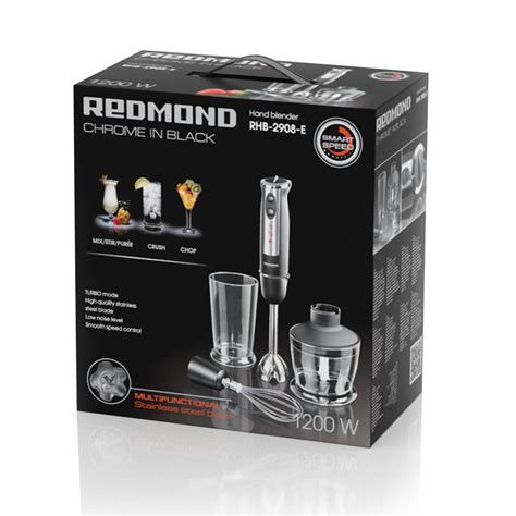 REDMOND RHB-2908-E Hand Stick Blender Chopper Whisker 1200 Hand Blender ...