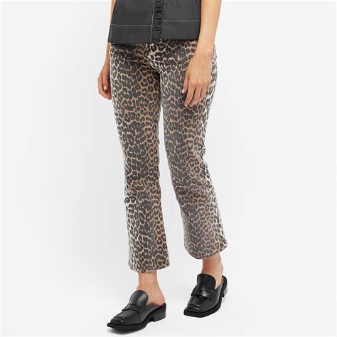 Ganni Leopard Print Flare Jean Leopard End Hk