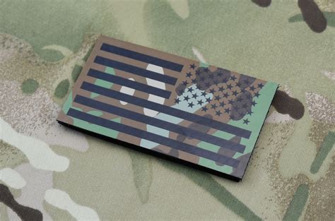 Infrared Printed Multicam Ir Reverse Us Flag Patch Britkitusa