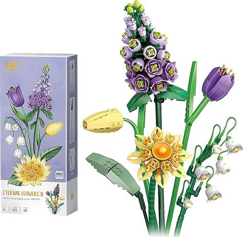 Songerduo Artificial Flowers Building Kit Artificial Flowers Bouquet