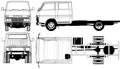 Toyota Dyna Dc Heavy Truck Blueprints Free Outlines