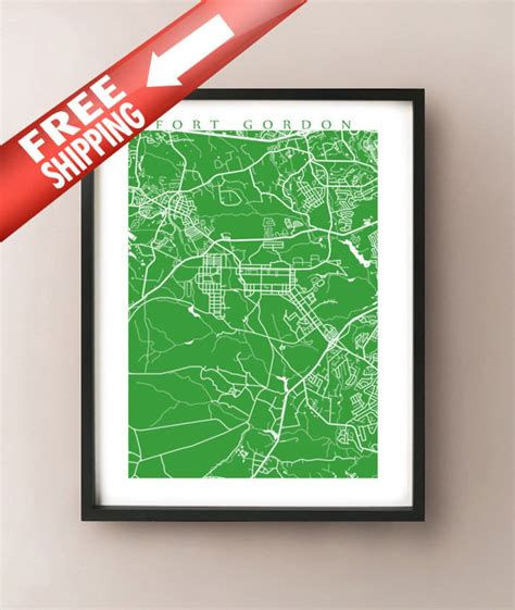 Fort Gordon Map Print Georgia Poster - Etsy