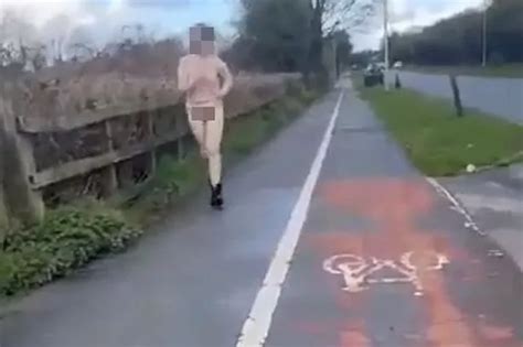 Easter Streaker Takes To The Streets For A Naked Jog Apart From His Boots The Mirror