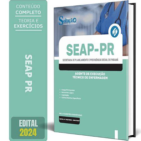 Apostila Seap Pr Agente De Execu O T Cnico De Enfermagem