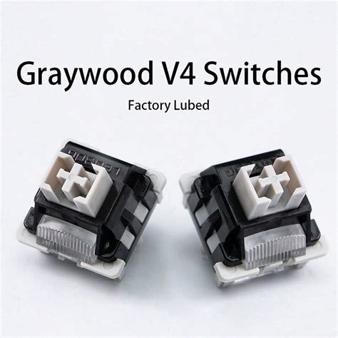 10pcs Leobog Graywood V4 Switch Factory Pre Lubed 5 Pin Thocky Fast