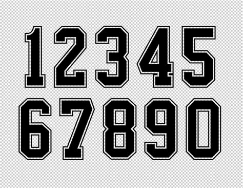 Jersey Number Svg Sport Numbers Svg Numbers Clipart Oggsync