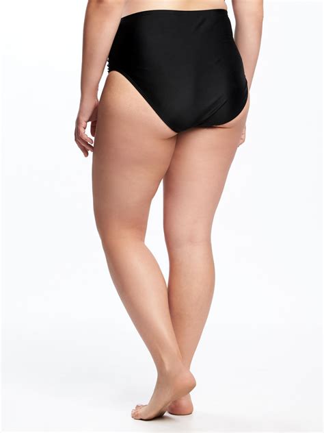 High Waist Plus Size Ruched Bikini Bottoms Old Navy