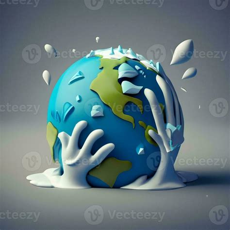 AI generated Climate Change Earth in Danger Earth Image 34870397 Stock ...