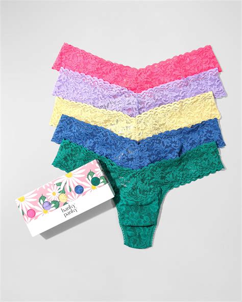 Hanky Panky Pack Low Rise Multicolor Lace Thongs Smart Closet