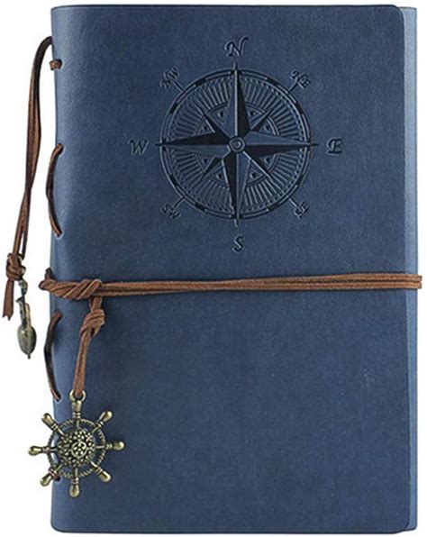 Evz Leather Writing Journal Notebook Classic Key Bound