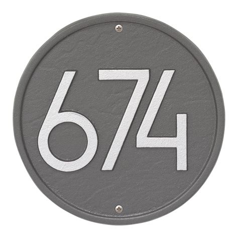 Round Modern Wall Address Plaque