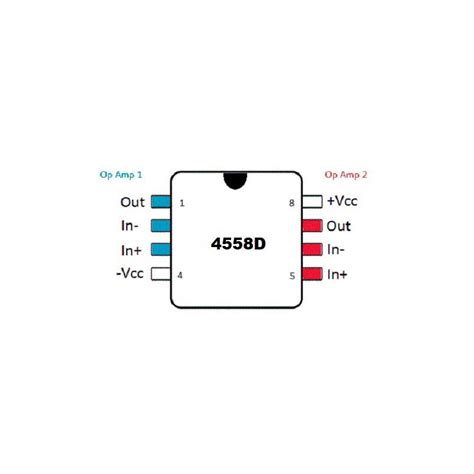 Circuito Integrado JRC4558D Amplificador Operacional Dual SMD SOP 8