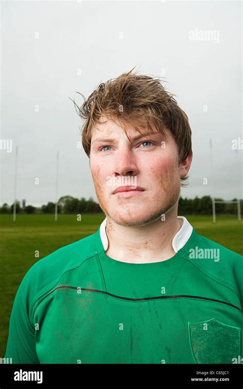 Portrait Of A Rugby Player Stock Photo Alamy